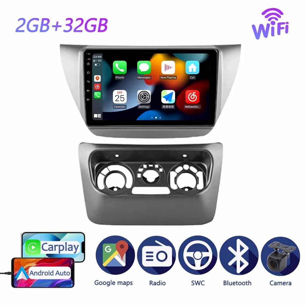 Car Carplay GPS Bluetooth Radio Screen 2010 - Auto For CS Mitsubishi Navi Android With 2000 Android Lancer Stereo 9