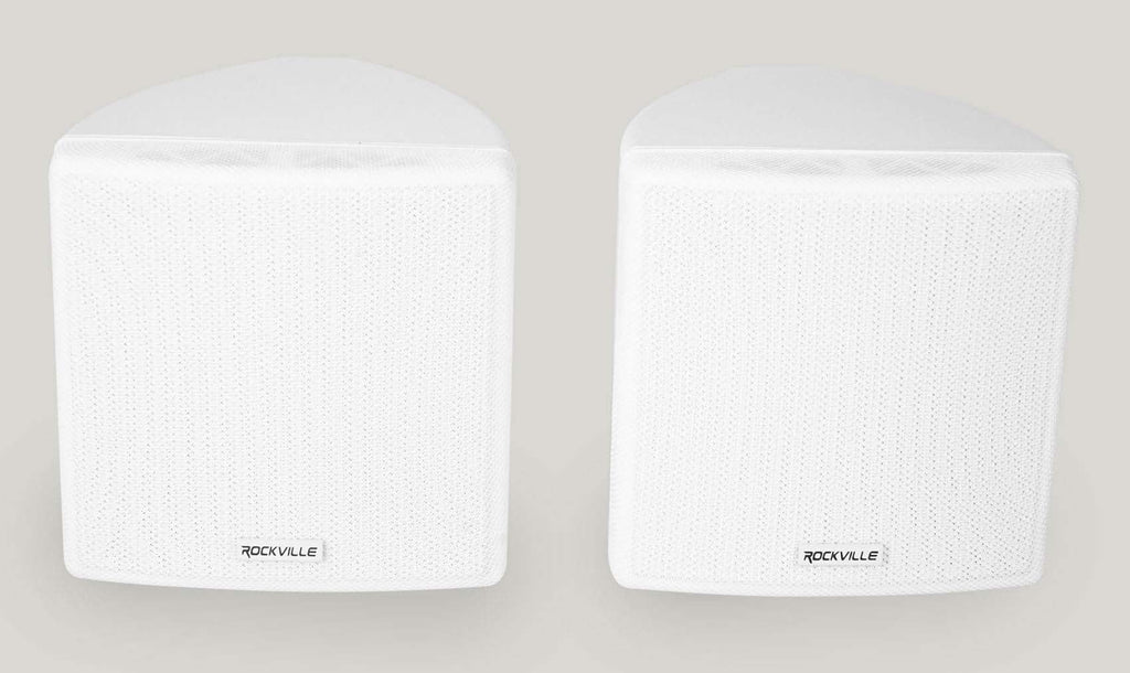 White 6-Zone Pendant+Ceiling Speakers for Restaurant/Bar 3.5" Cube+2) JBL Amp+4)