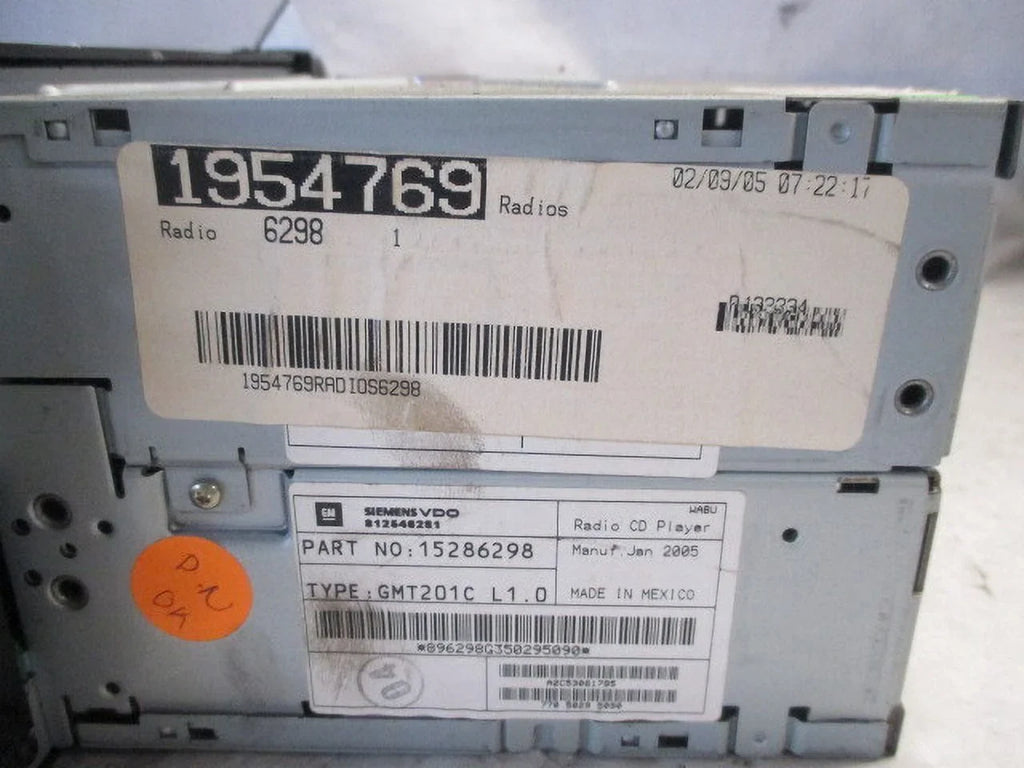 Pre-Owned 2006 CD Receiver FM 2005 Relay AM Saturn 2007 Radio (Good) OEM
