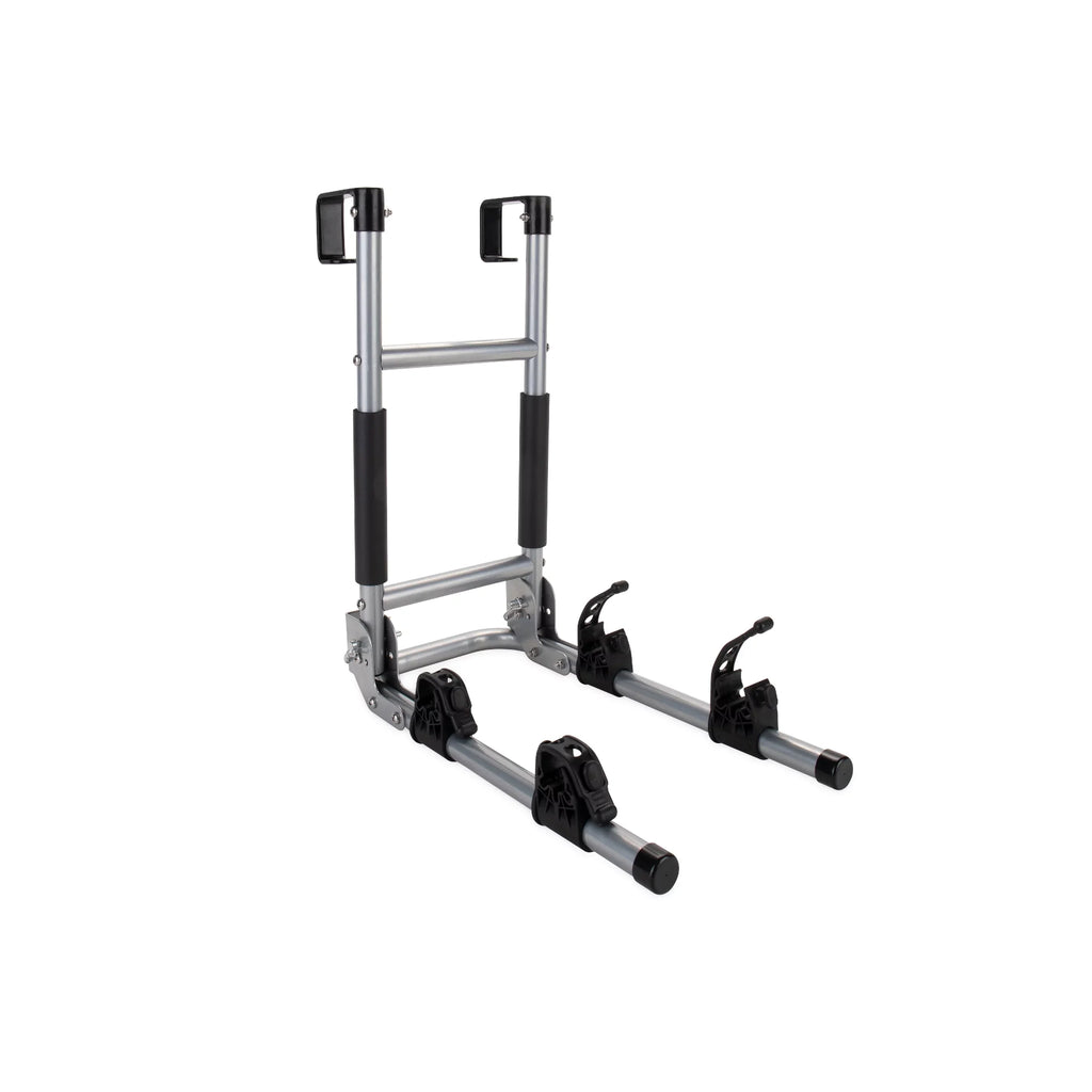 & Mount Bike (51492) Bikes Rack Silver | Holds 2 Ladder Camper/RV Black | Camco to Up