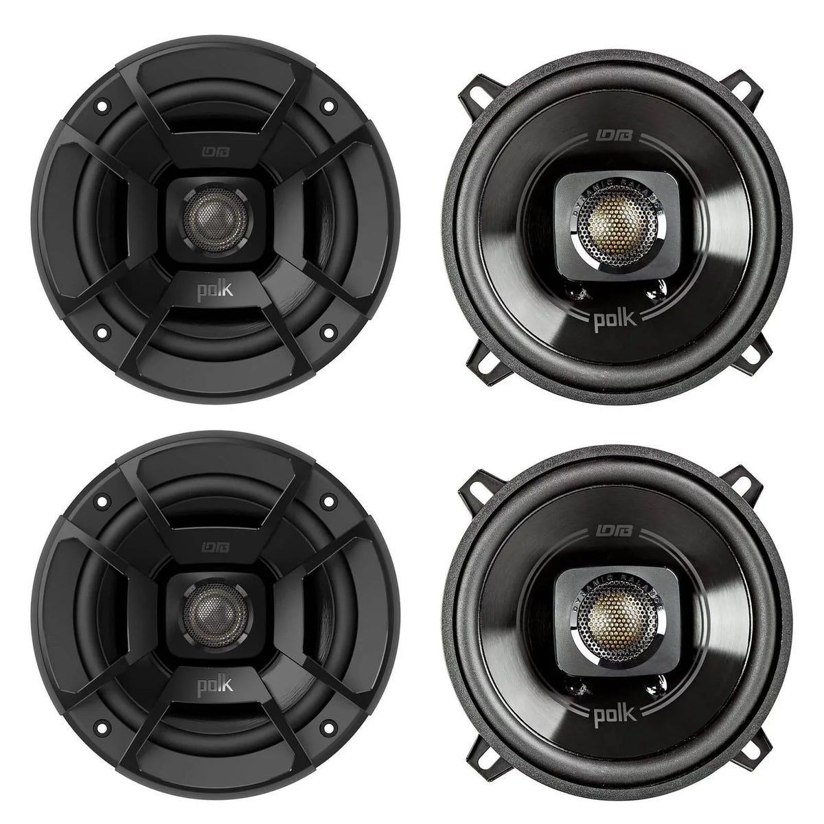 Audio Stereo Polk Way (4 Speakers 5.25 Inch 2 DB522 Car/Marine ATV Pack) 300W