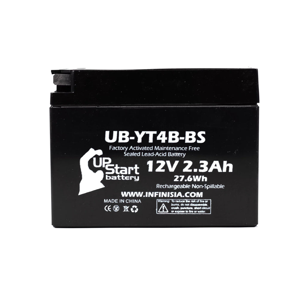 12V, Activated, - SR400 Replacement 2-Pack UB-YT4B-BS UpStart 2.3Ah, Free, 2006 Battery Battery Yamaha 400CC Factory Maintenance Motorcycle
