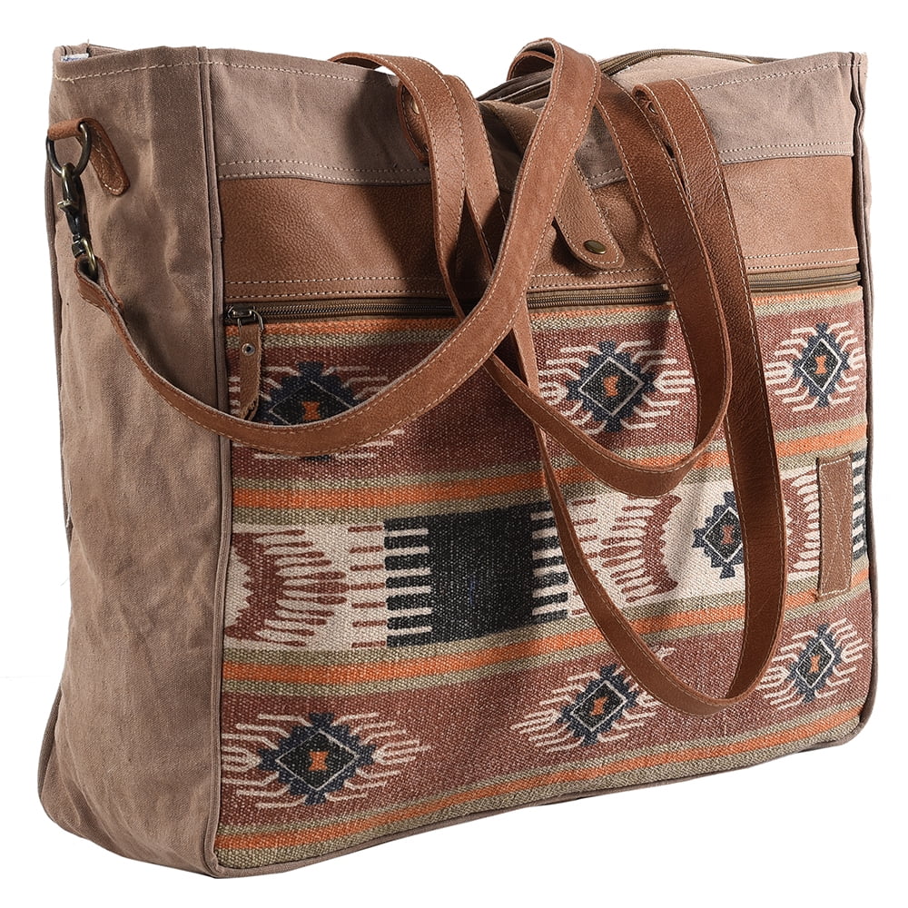 KB249 purse Wool KB Upcycled handbag western Leather TOTE Canvas bag OHLAY women Genuine Upcycled