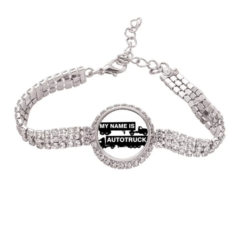Transport Art Jewelry Fashion Tennis Name Chain Anklet Bracelet Diamond Deco Truck