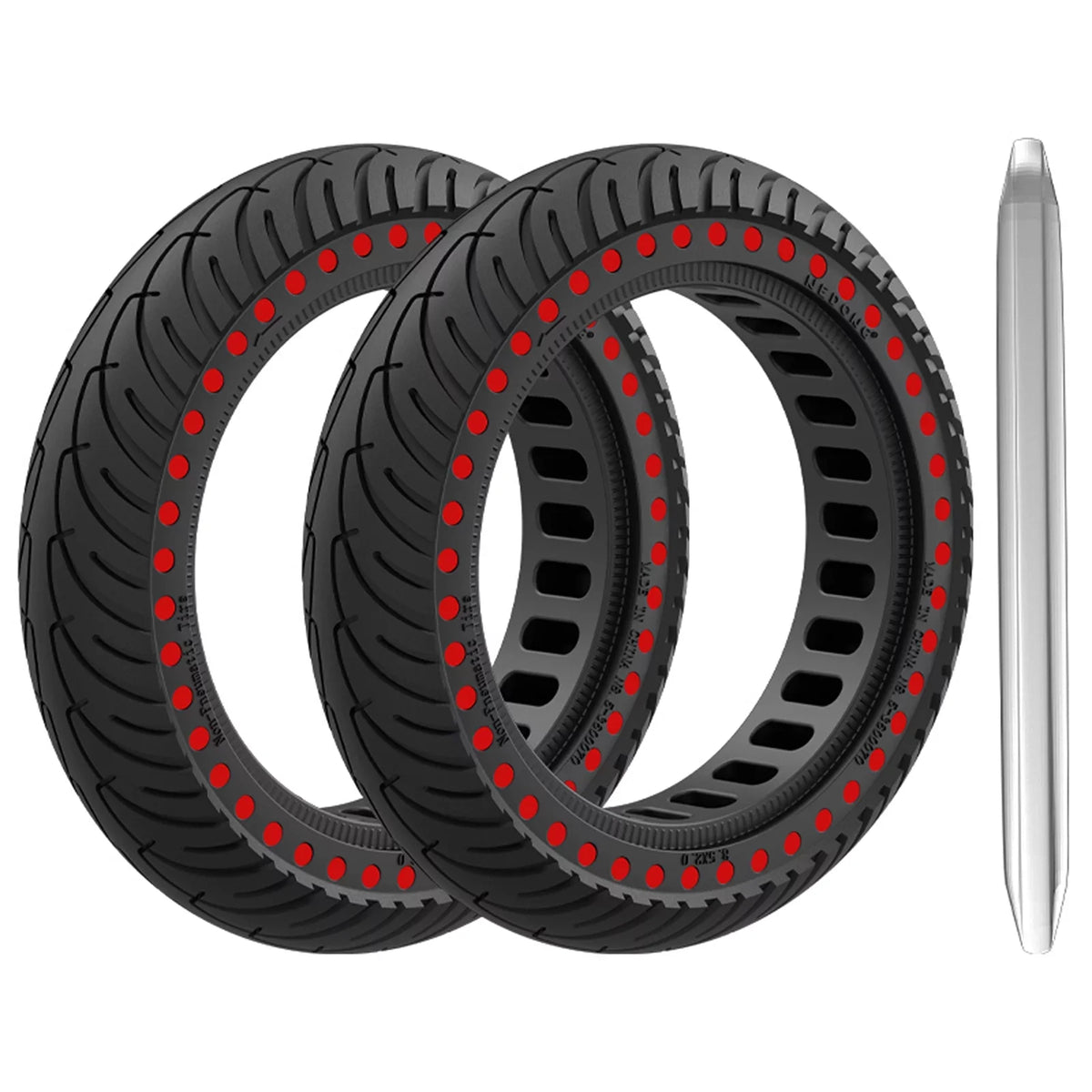 for Inch proof Rubber E Mounting Tyre Tool 2pcs Tire 8.5 Puncture Tomshoo Solid M365 Set Riding with