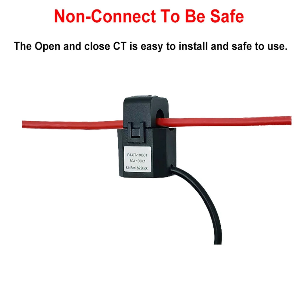 Power KWh Clamp Clamp KWh 80A Clamp Meter KWh Dazzduo Power Compatible Statistics Compatible Meter Monitor Statistics Voice Power Monitor Monitor Electric 80A meter,Statistics