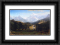 Rocky Lander's Black Bierstadt Framed 'The 2x Mountains, Peak' 24x18 Art Albert Print Matted Ornate