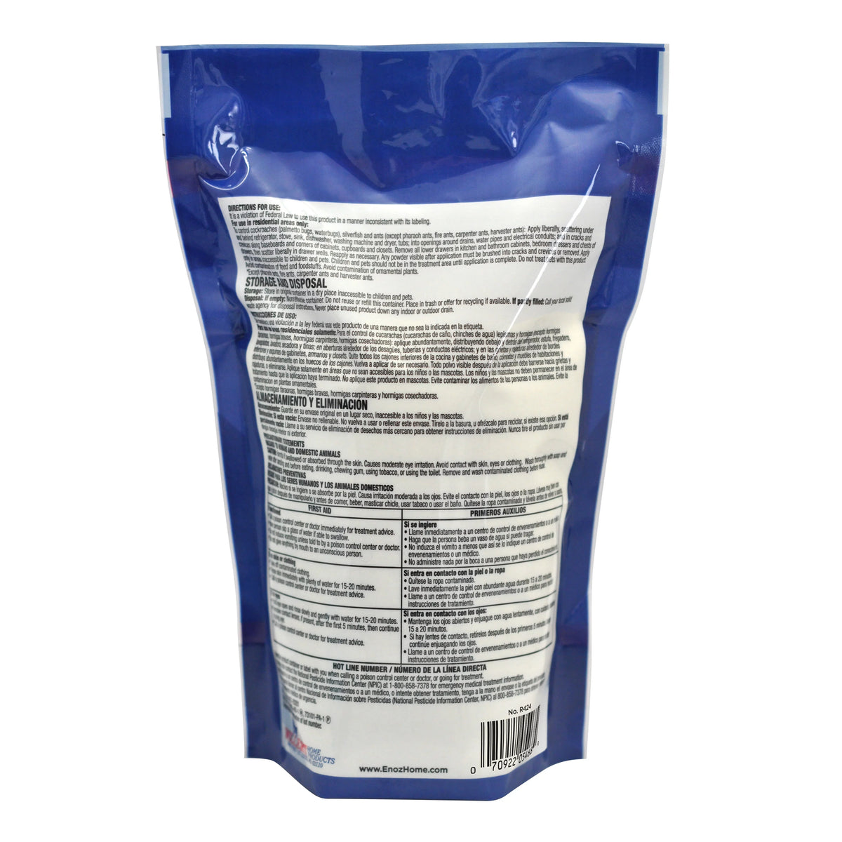 Enoz Powder, Pouch Roach 24 Killer, (3 Cockroach Away Boric Pack) Acid oz