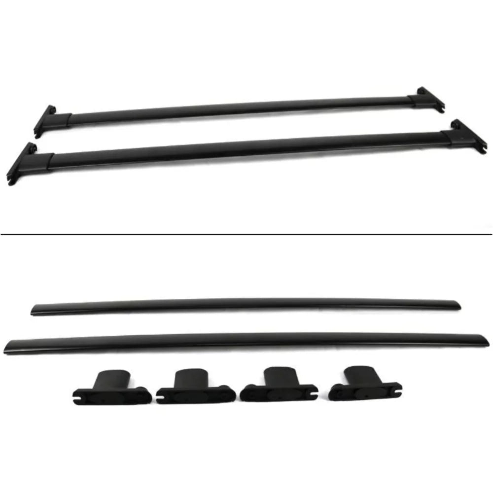 Police Interceptor 2Pc Aluminum Roof Explorer Bar Black Rack Utility For