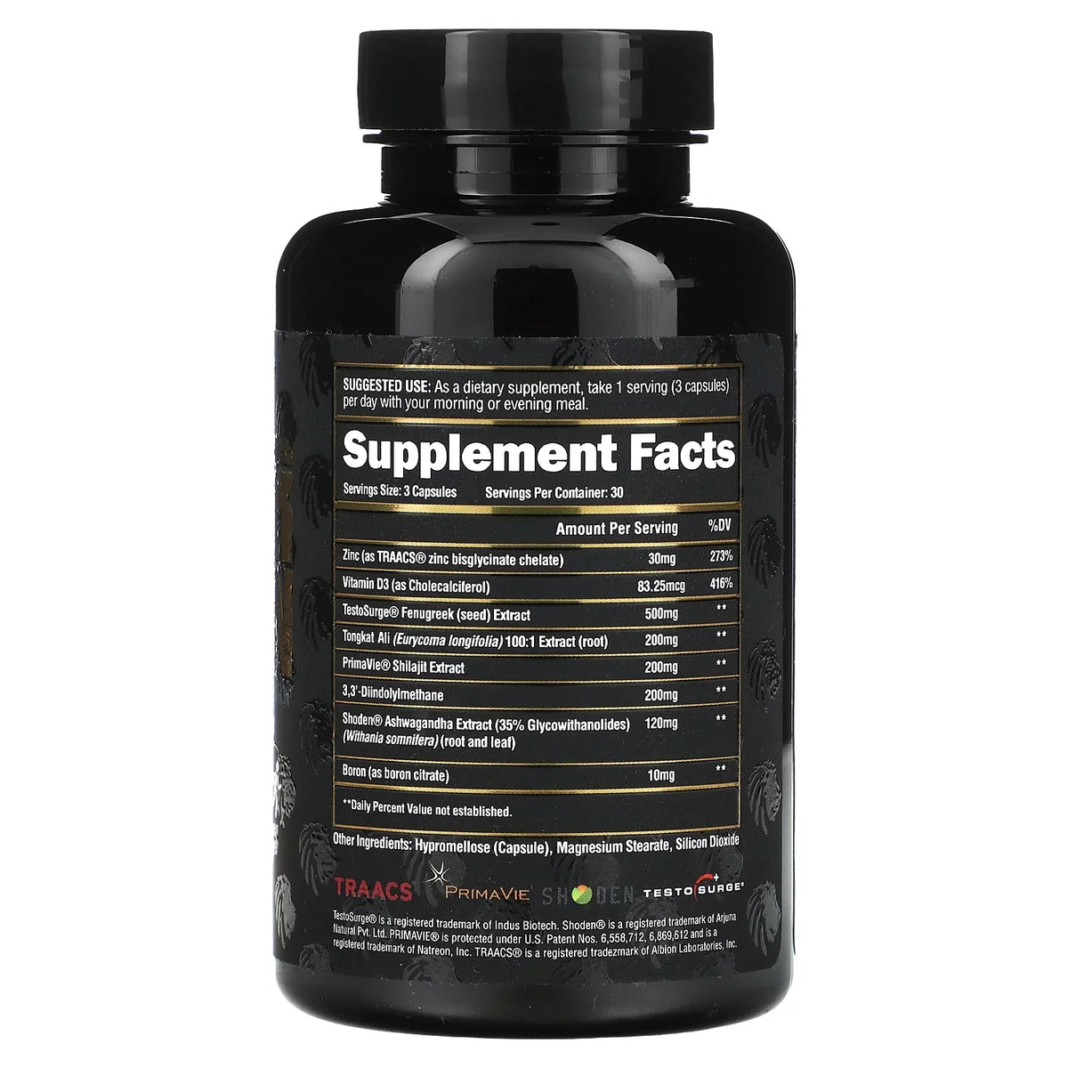 (90 Ingredients Natural Lion Boost All Drive, Alpha Test, Optimization, Premium Energy, Male Capsules) Hormone