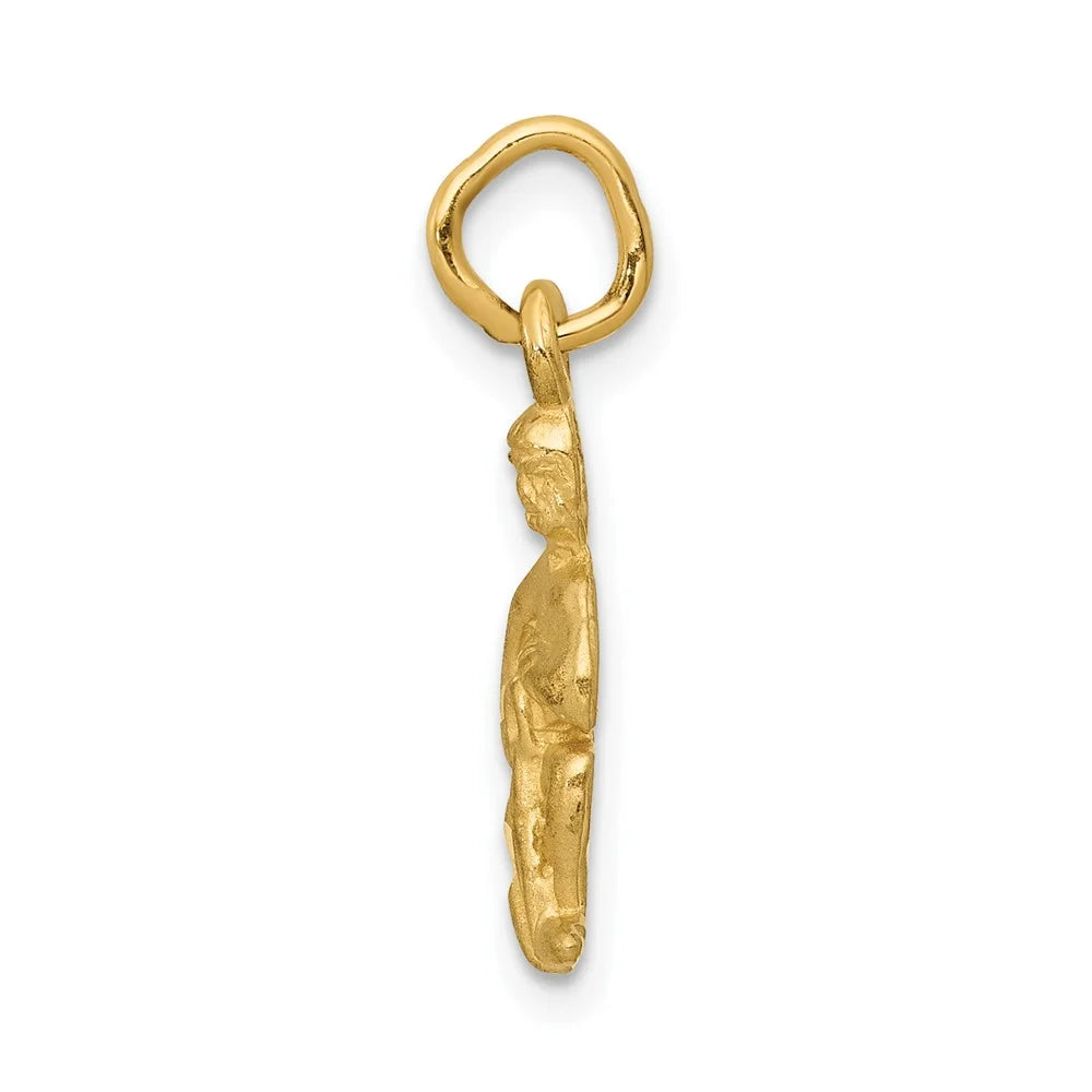 Gold Charm mm 8 kt 20 FJC 10 x Zodiac Aquarius Yellow Finejewelers