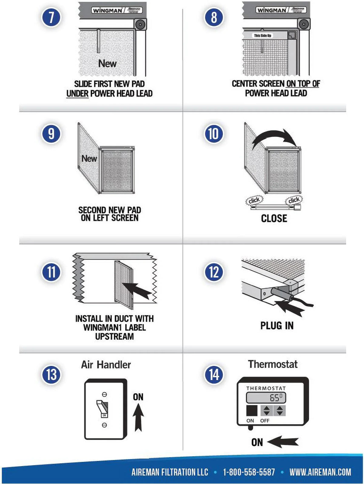 Replacement AC Filter Supply Electronic Furnace Wingman1 Pads 4 Changes 16x24x1 - Year Air -