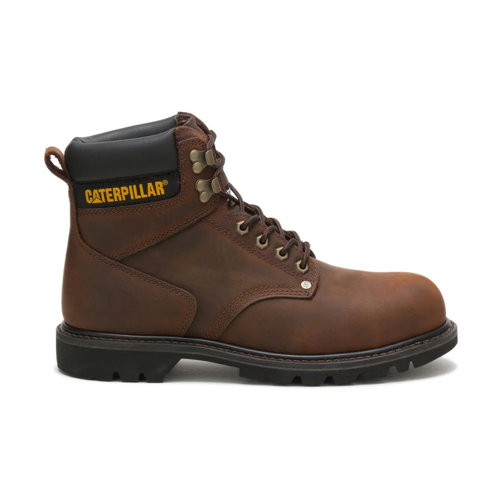 Men Caterpillar Work Brown Steel Toe Shift Boot Second Dark