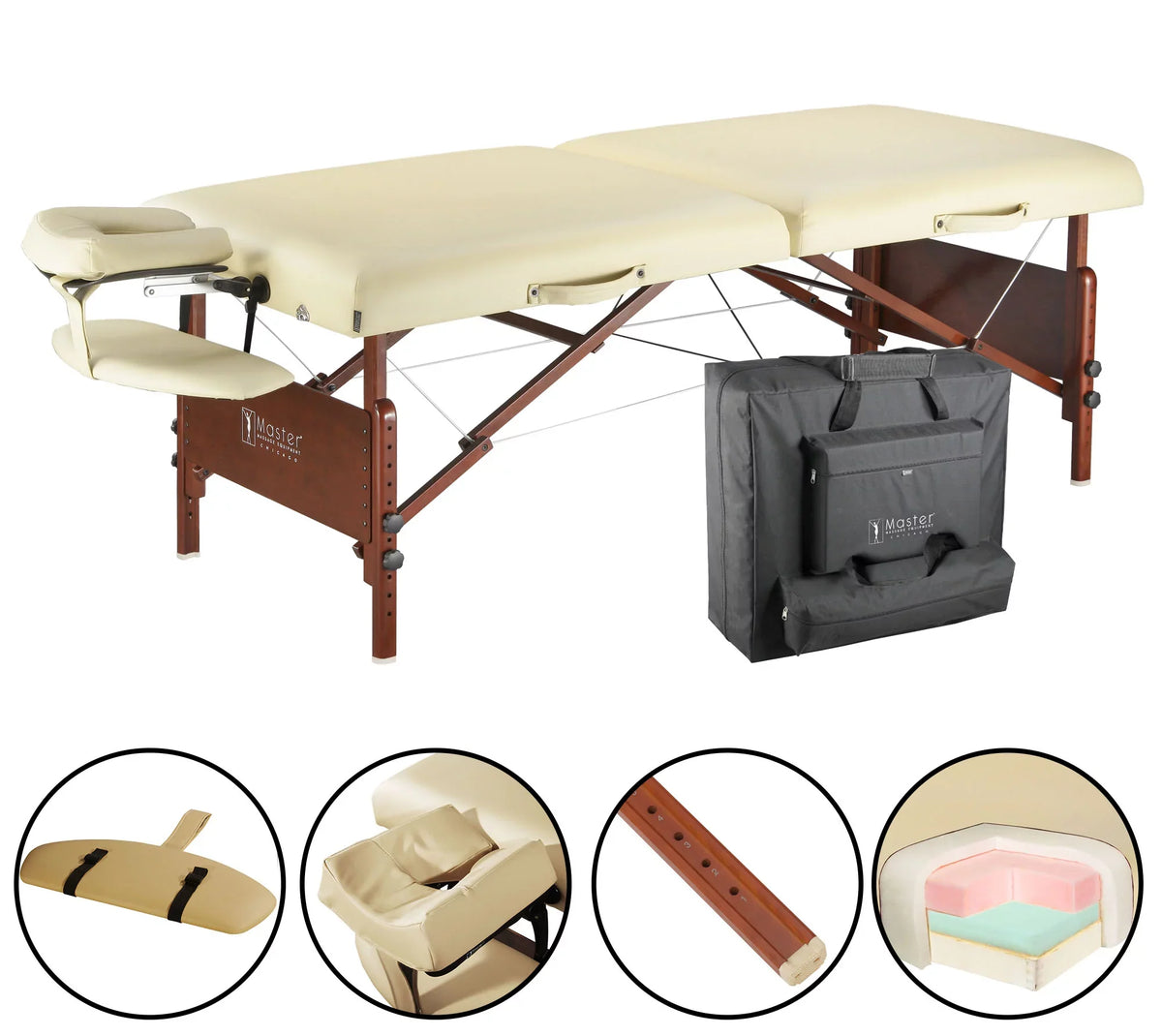 Massage Ray Professional Cream Massage 30" Portable Table Master Del Package,