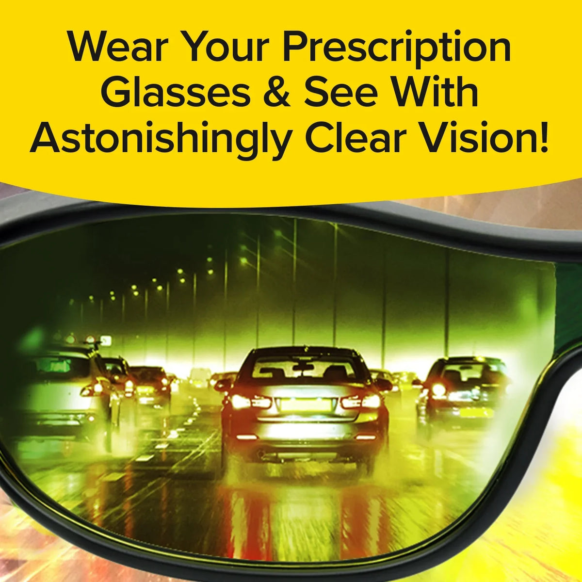 Glasses, Vision BattleVision Driving Wraparounds Green Night AS-SEEN-ON-TV Night