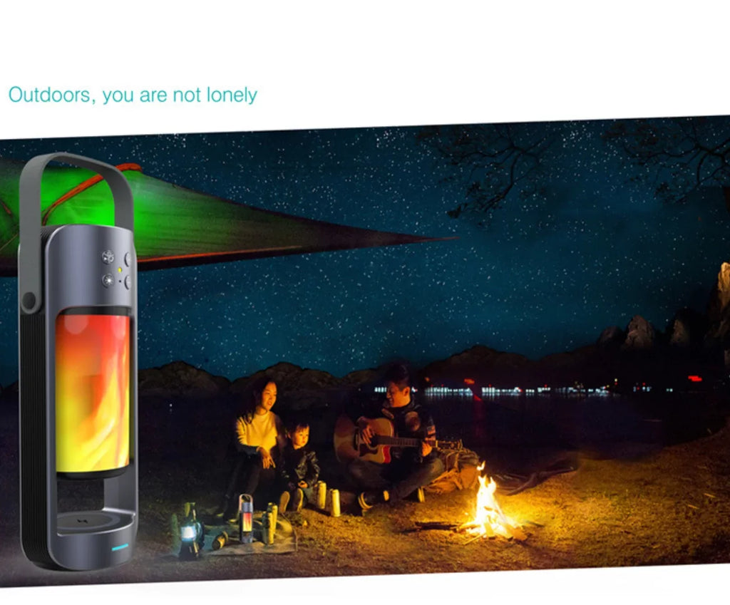 Stereo with IP68 Waterproof 85FT Wireless Range Flame for Bluetooth Speaker Speaker,360° Bluetooth Portable Surround Flame exterior LED Sound Blufree Speaker Speaker, Sport Light Home,