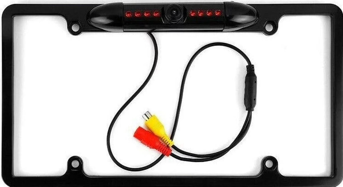 Black Angle Backup Wide Car Rear View License Plate Night Camera HD Waterproof