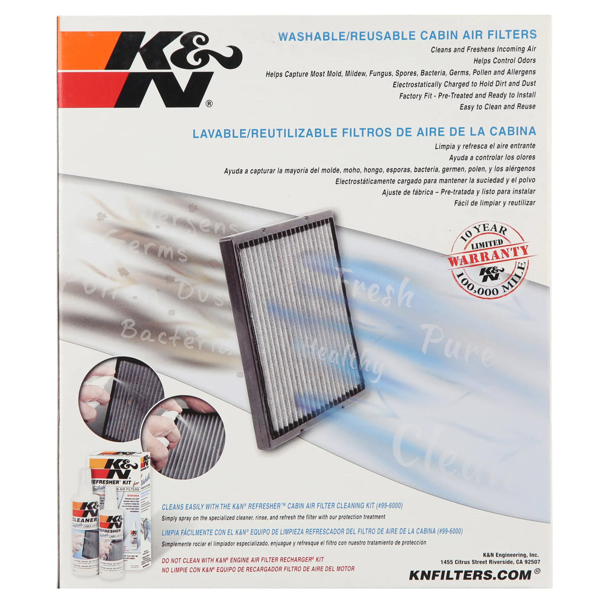 HYUNDAI Filter & Cleans SANTA 2011-2012 Incoming and K&N Kia Cabin select: Hyundai, Air Freshens VF2010 Washable Fits 2006-2010 for SONATA, Air HYUNDAI FE your Reusable