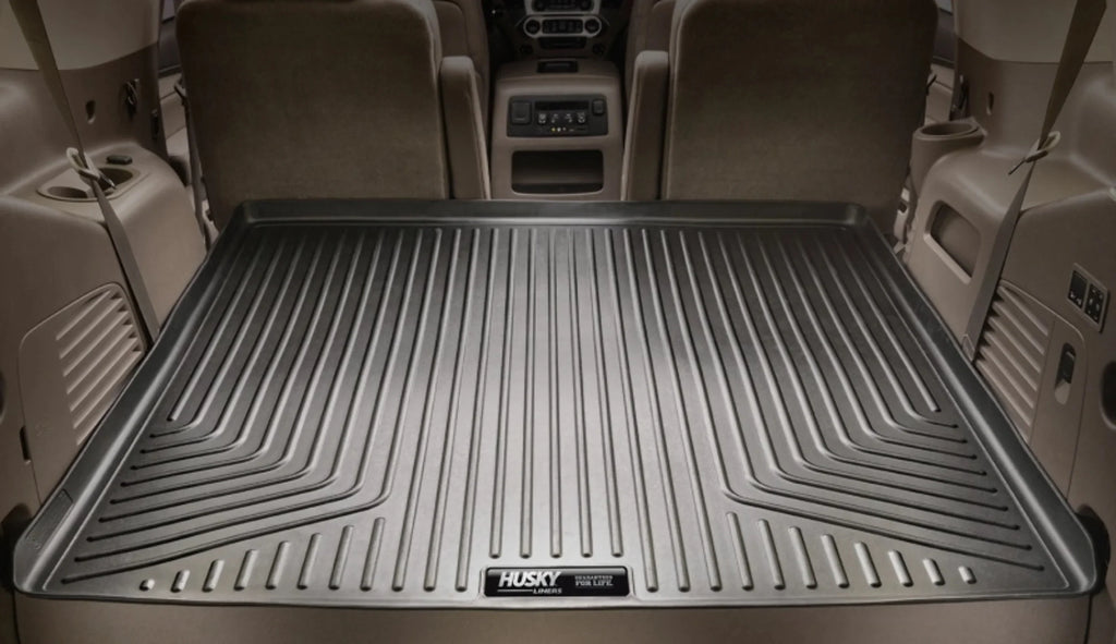 2nd 2021-2023 select: Escalade Cadillac by Husky with 21 Liner Compatible Compatible RealTruck Series Tahoe/GMC Cargo Black Yukon with Seat Chevrolet Behind Weatherbeater