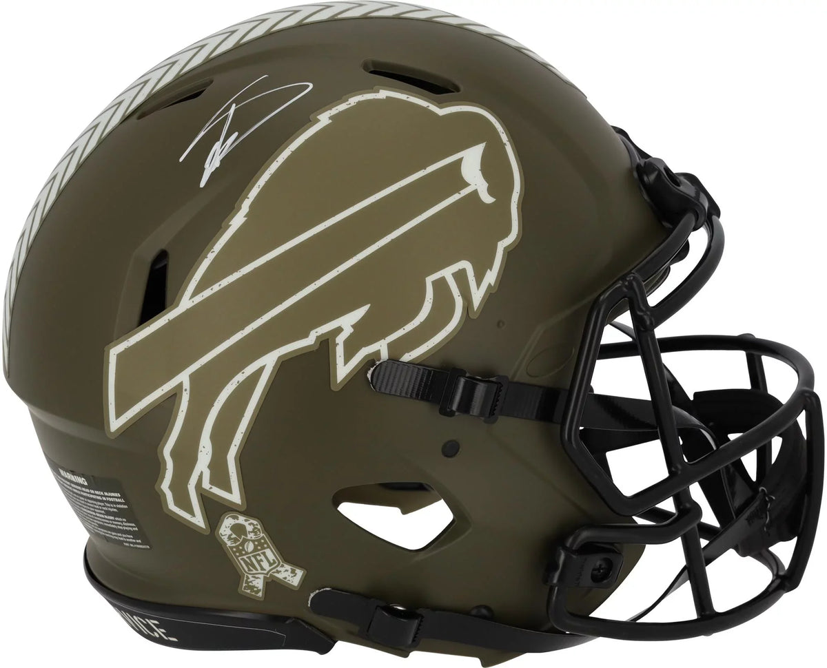 Helmet Buffalo Certified Speed Riddell Authentic Salute Diggs Autographed Bills Service Fanatics Stefon Authentic 2022 to -