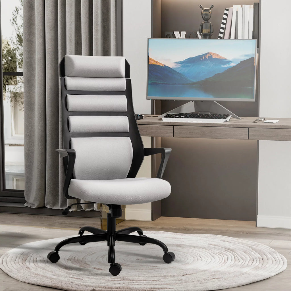 & with Grey Adjustable Swivel Chair Capacity, 275 26.75 in Executive lb. Height, Vinsetto