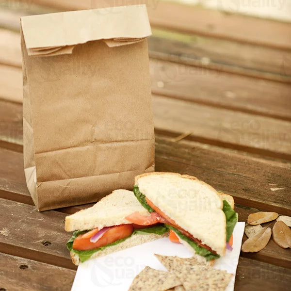 Mini Snacks, (2 x by - (2 [1500 lb) Bags Count] Kraft Bags, 5/16" Capacity) Grocery, Lunch Small Party Small EcoQuality x Bags, Brown (4 Bag Pound Paper 7 Merchandise, Gift Paper 7/16" 2 7/8")
