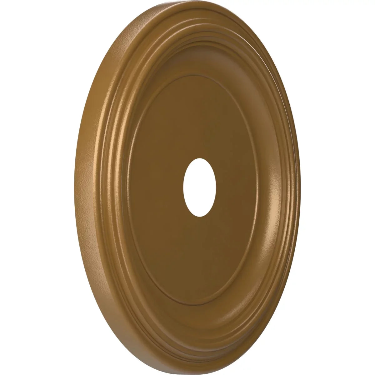 Canopies 1 to 1/2"P Thermoformed x 13 up Millwork 3 x Rush (Fits Medallion 1/2"ID Gold Ekena PVC 1/2"), 22"OD Ceiling Traditional Metallic