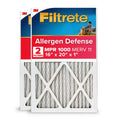 1000 Allergen Filtrete 16x20x1 Defense, MPR MERV 11, 2 Filter, Air Filters