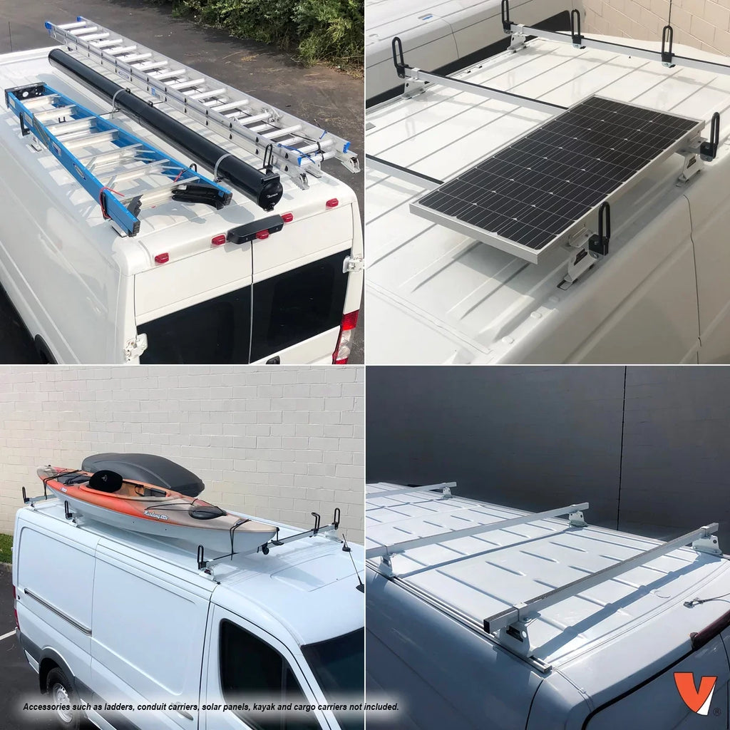 Rack 2015-on Bar 3 GFY Vantech Cargo Medium Recreational Duty Fits: Roof / Roof Ladder Heavy Transit Commercial Van