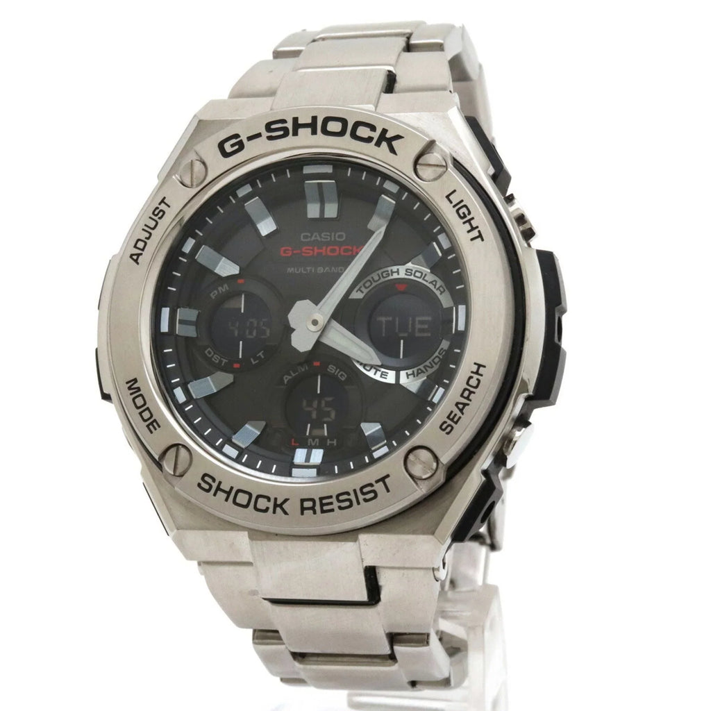 steel Watch tough G multiband GST-W110D Casio 6 solar SS (Good) G-STEEL CASIO Pre-Owned men's black G-Shock
