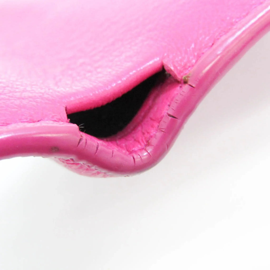 Leather Mini (tri-fold) (Good) Pink Pre-Owned Wallet Women's Papier 391446 Wallet Balenciaga