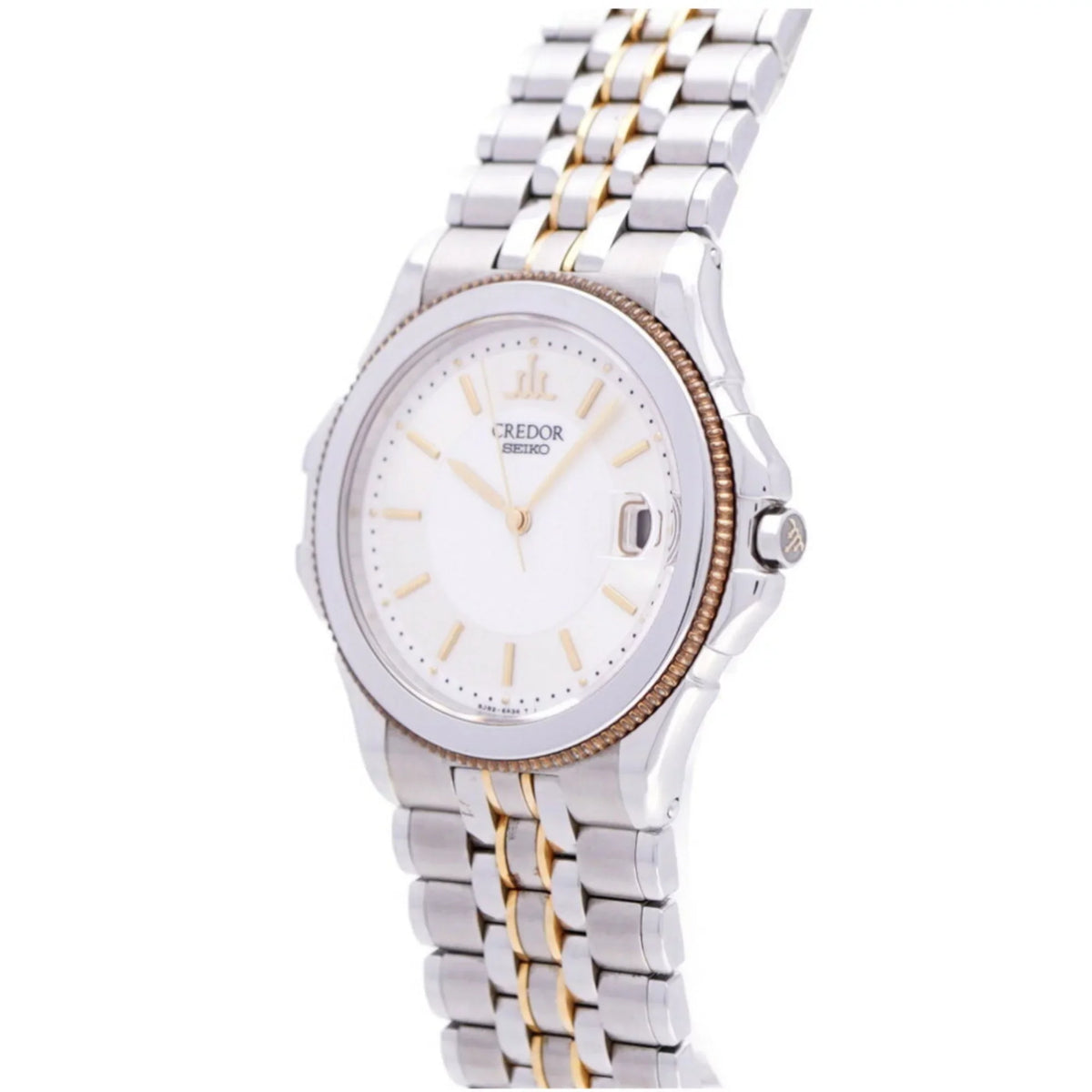 Credor Pre-Owned (Fair) watch Seiko K18/SS 8J82-6A20 quartz silver/gold Pacific