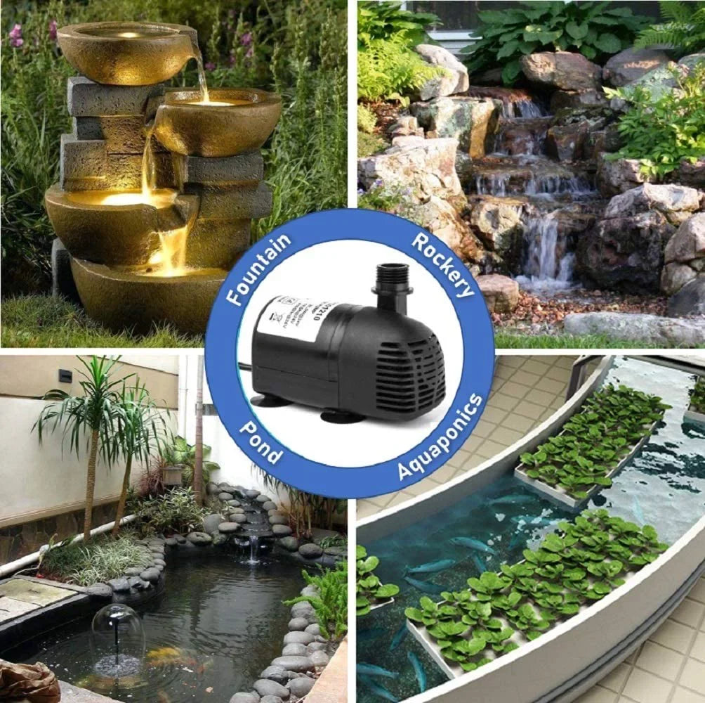 Brushless 12V Fountain, Fish for DC 24V 410GPH, 410GpH Aquarium 1 - Submersible Pond, and Pump, Solar liquid Pack