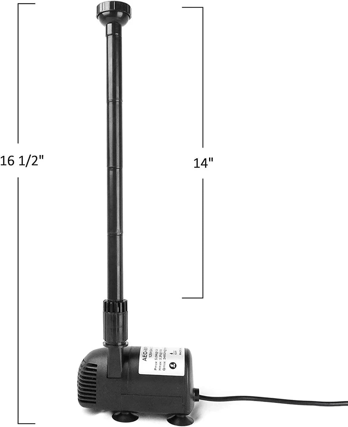 Brushless 12V Fountain, Fish for DC 24V 410GPH, 410GpH Aquarium 1 - Submersible Pond, and Pump, Solar liquid Pack