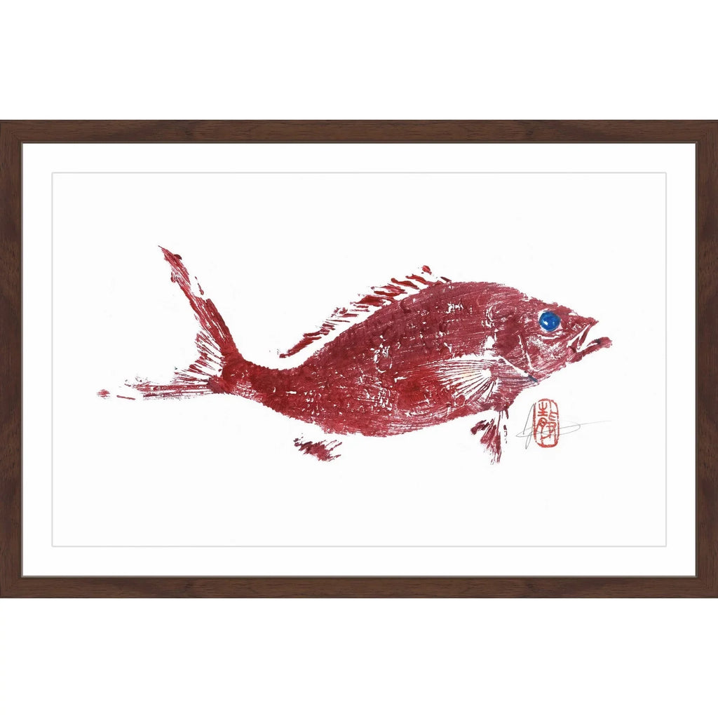 Painting Framed "Red 2" Snapper Print