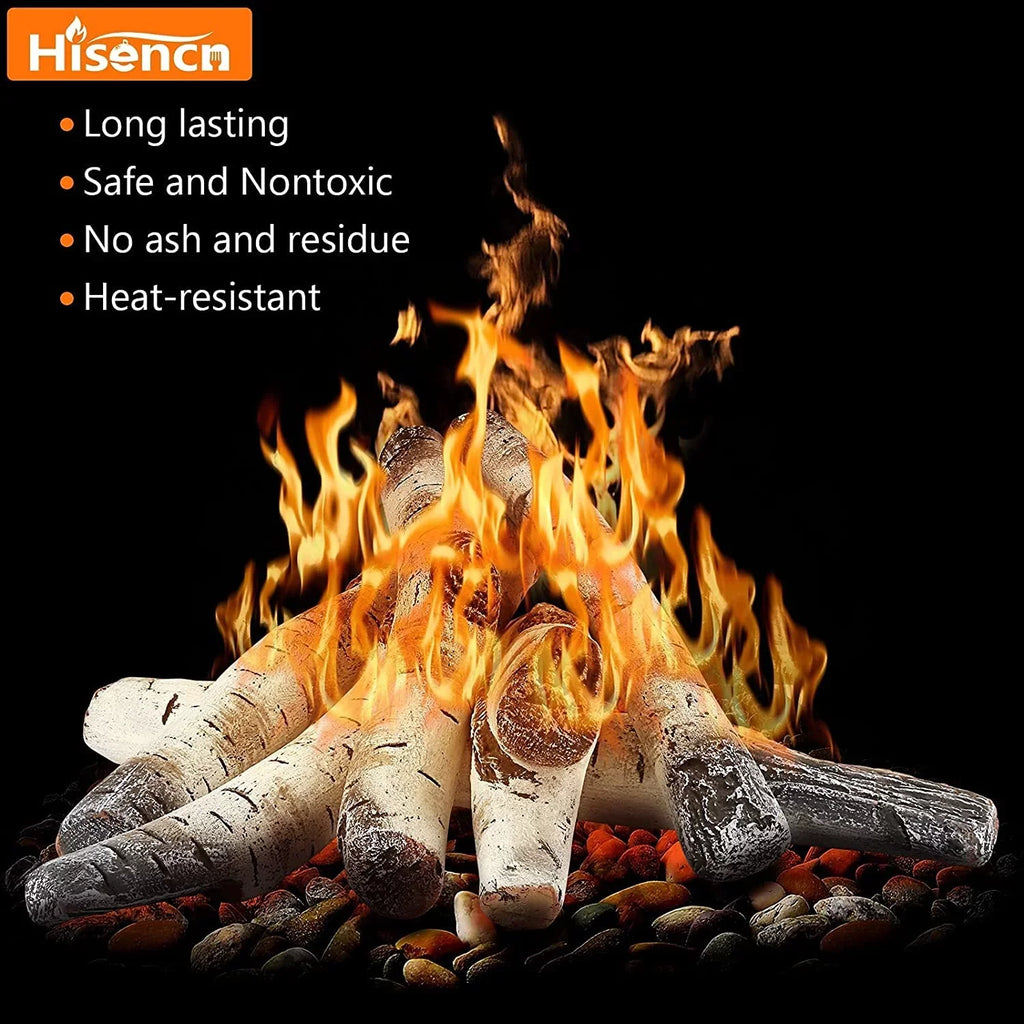 Fireplace, Vented, White Logs, Fireplaces, Gas Birch for Inserts, Ethanol, Indoor Logs Pcs Gas Fireplace Indoor exterior Electric Hisencn Propane, Gas Fireplace Gas Ceramic Gel, 6 Decor or