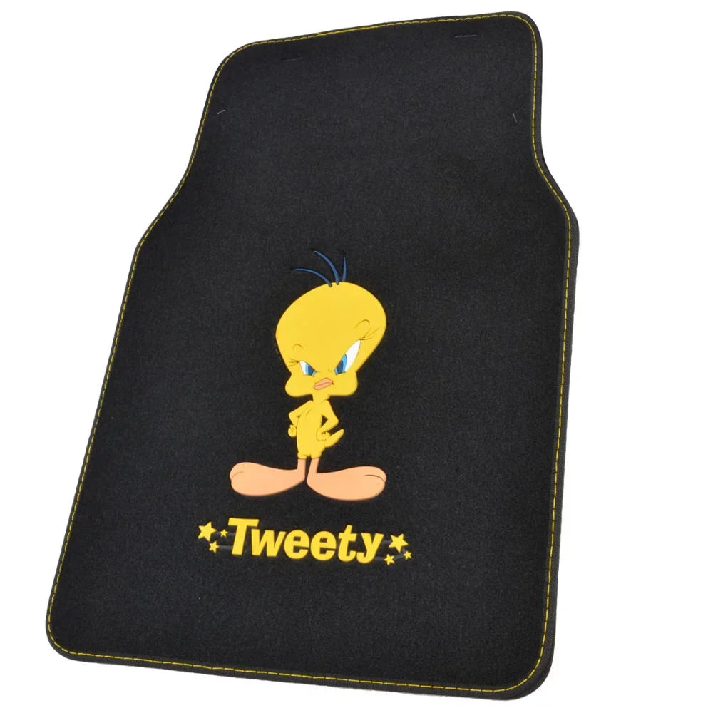 Car Set Car Holiday Accessories BDK Looney Auto Tweety Mats Covers Tunes with - Bird Full Seat Set Gift Floor