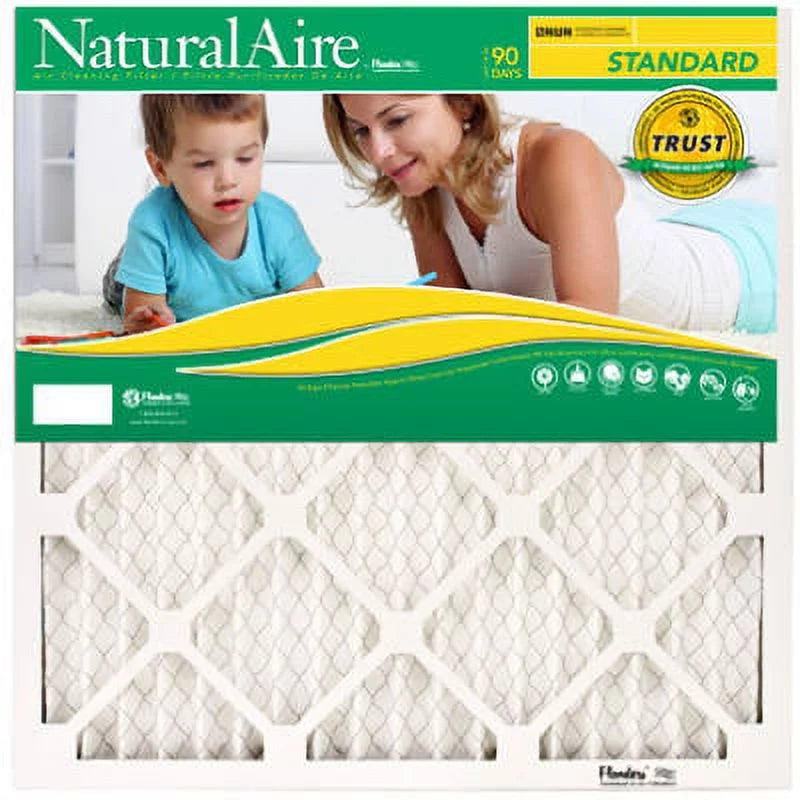 1" Filter, Merv Natural Pleated 14" Standard Each 8 x 14" x Air