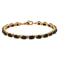 Black for 6.5" Bracelet dimension Steel Jewelry LC Stainless 8.49 Ct Birthday Plated Gifts Spinel Women Yellow Gold Shop Ion Oval