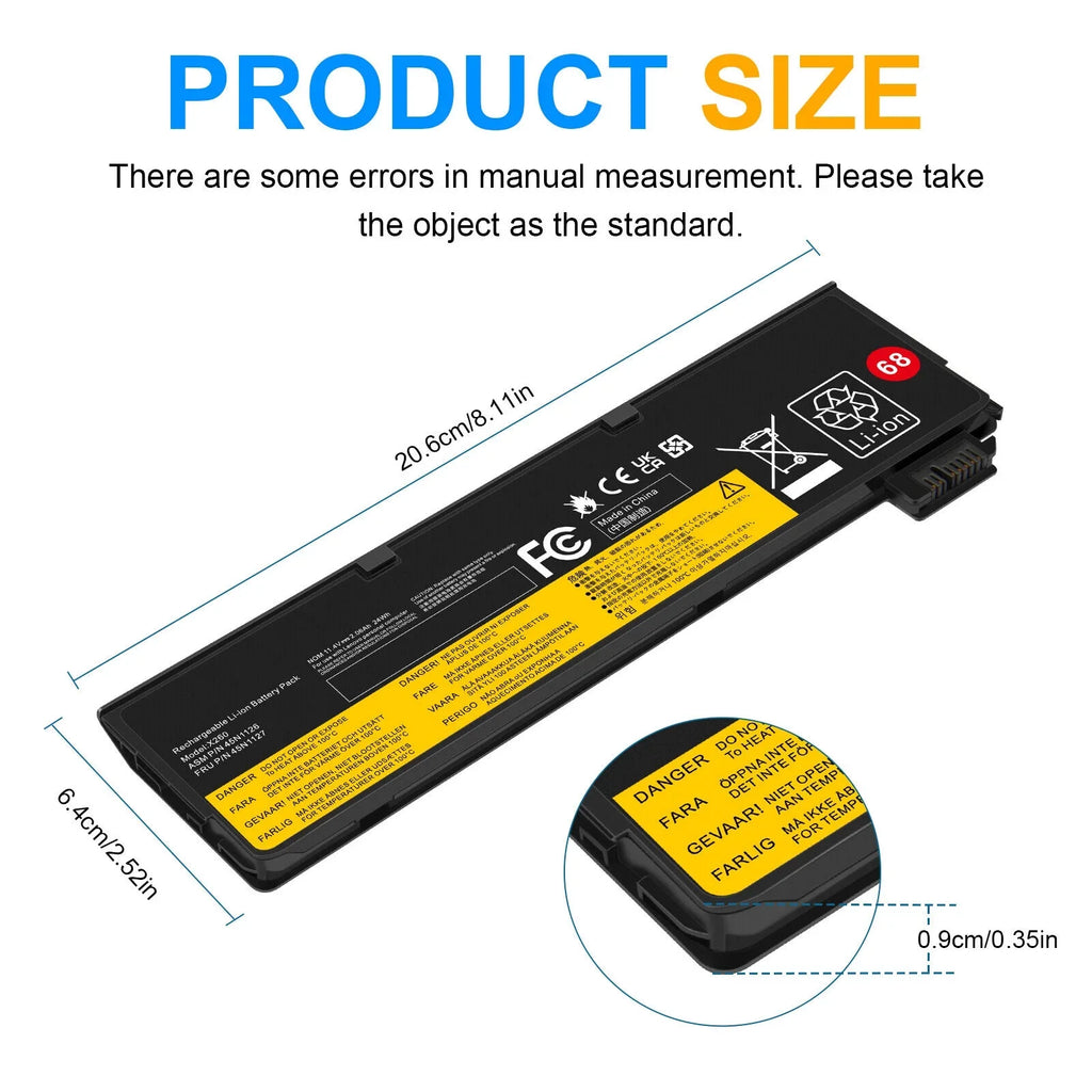 Lenovo 45N1130 T470P Battery T560 45N1125 L470 T460 24Wh L450 ThinkPad T440 For