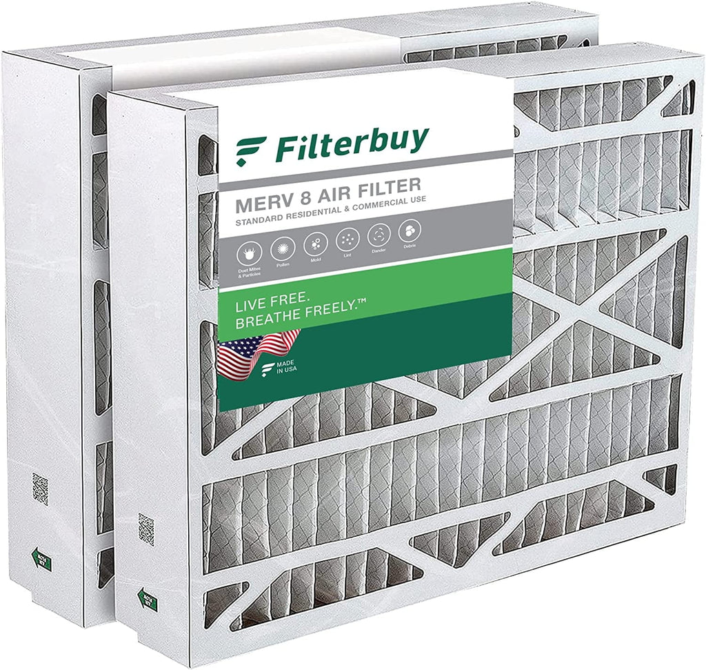 HVAC 17.5x21x5 Rheem, Ruud, (2-Pack) AC and for Pleated Filters MERV Filterbuy Furnace Air Protech 8