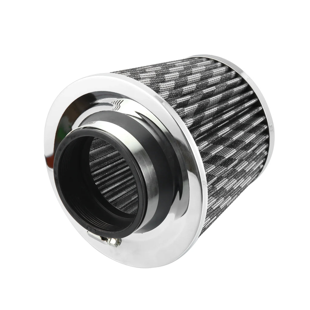 Inlet Cold Filter Dry Air Clamp on Carbon 2.5" Air Pattern Cone Intake Washable Reducer Ring 65mm Fiber 1pcs Replacement