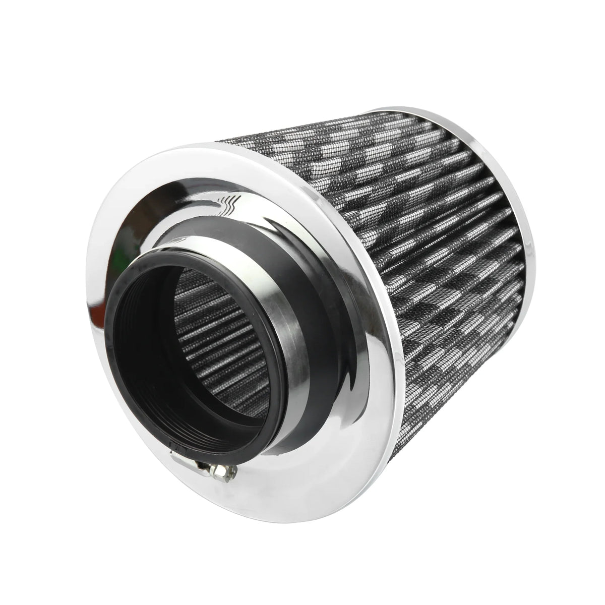Inlet Cold Filter Dry Air Clamp on Carbon 2.5" Air Pattern Cone Intake Washable Reducer Ring 65mm Fiber 1pcs Replacement