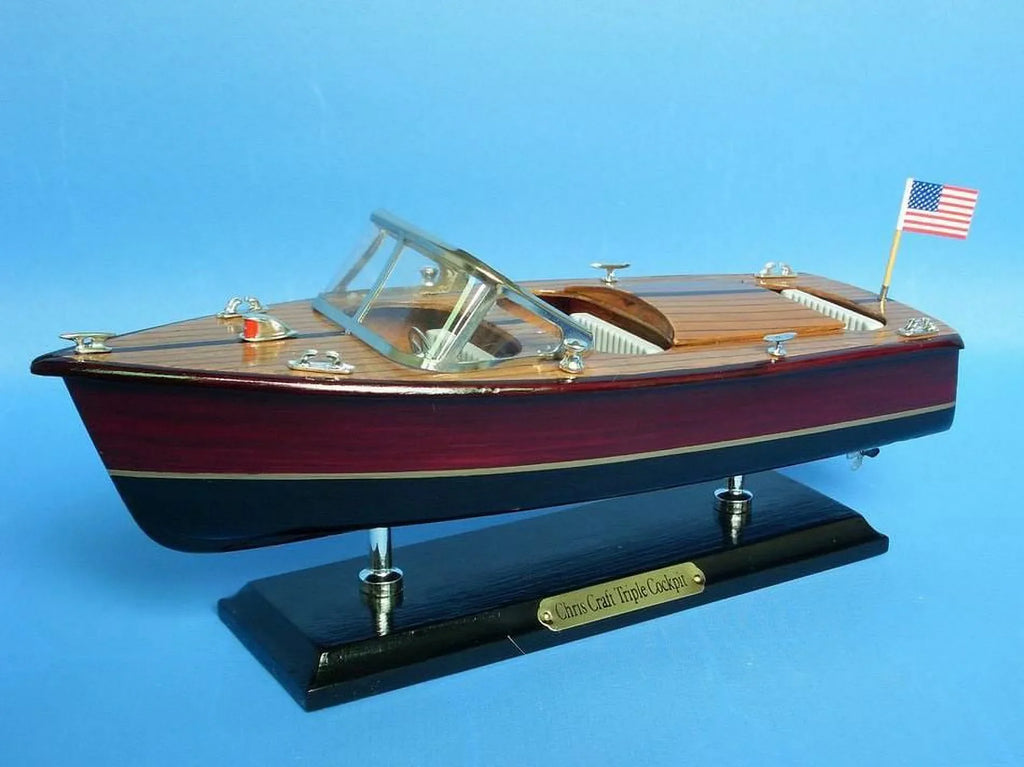 Speed Triple in. Model Boat Chris 14 Triple Decorative Ships Craft 14 Handcrafted Cockpit Cockpit