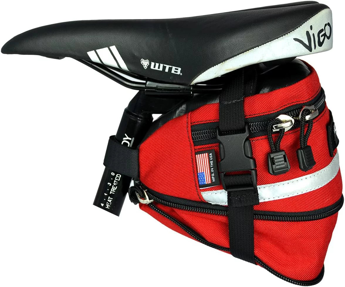Lone Seat Deluxe Bag Peak Red Expandable Bicycle