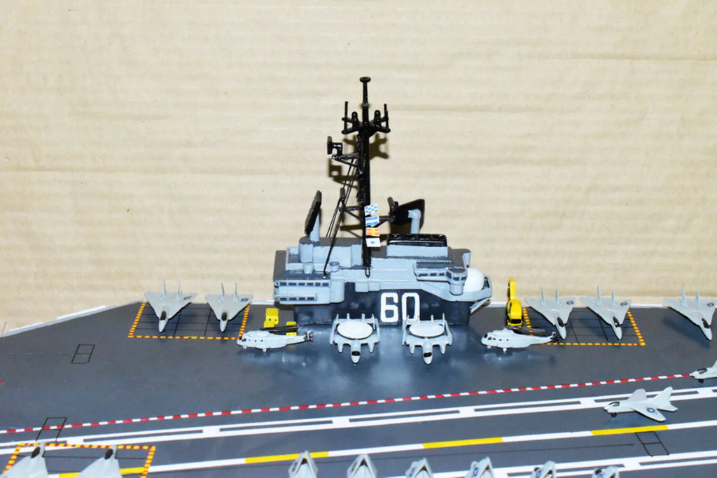 CV-60 Aircraft Model,Navy,Scale Carrier Model,Mahogany,Forrestal USS Class Saratoga