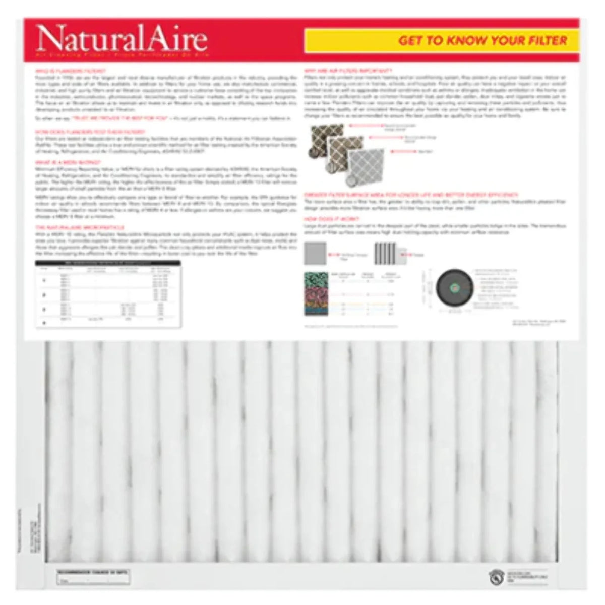 10 pack) NaturalAire 17.5x23.5x1 Microparticle MERV (6 Filters 85256.01175235