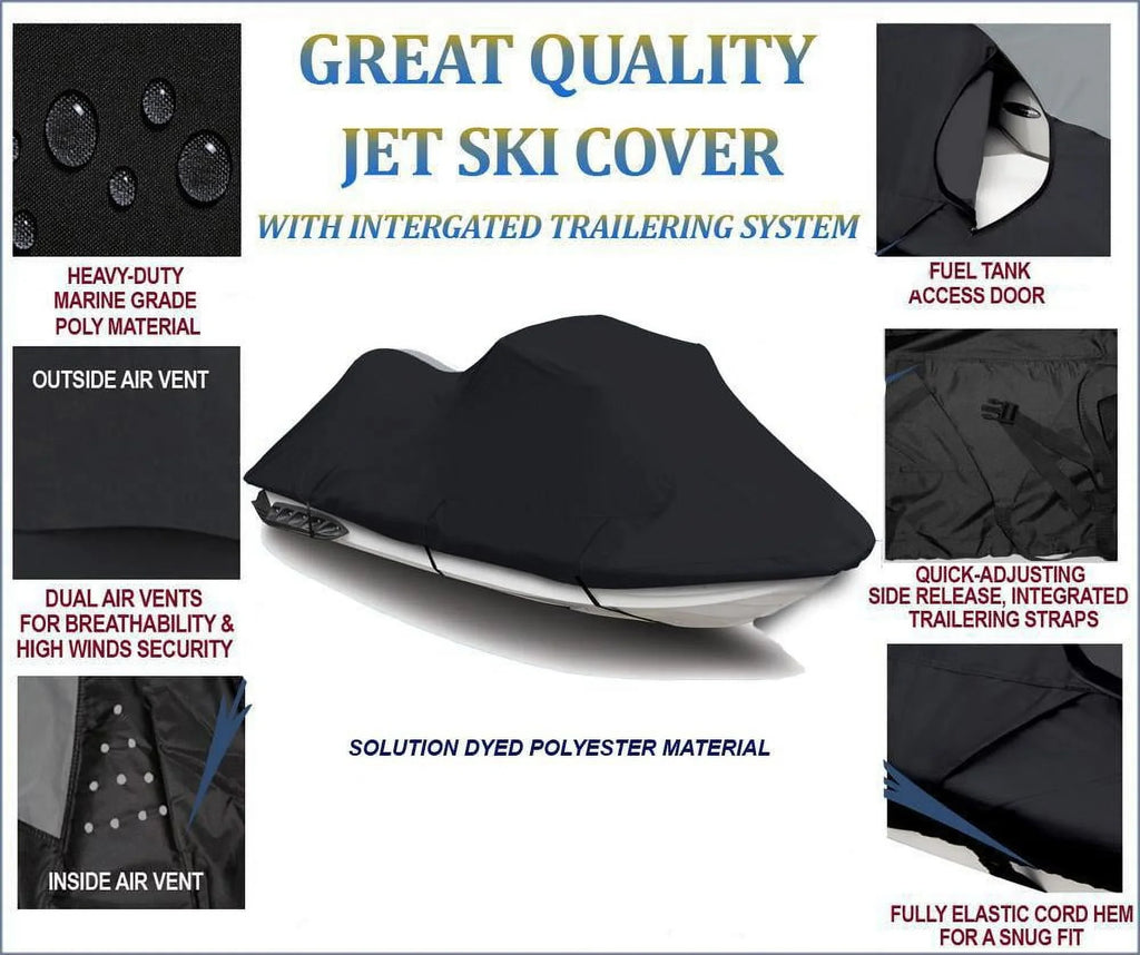 PWC Compatible 600D for SL 1-2 BLACK 780 1996 SKI Seater Cover JET Polaris 1997