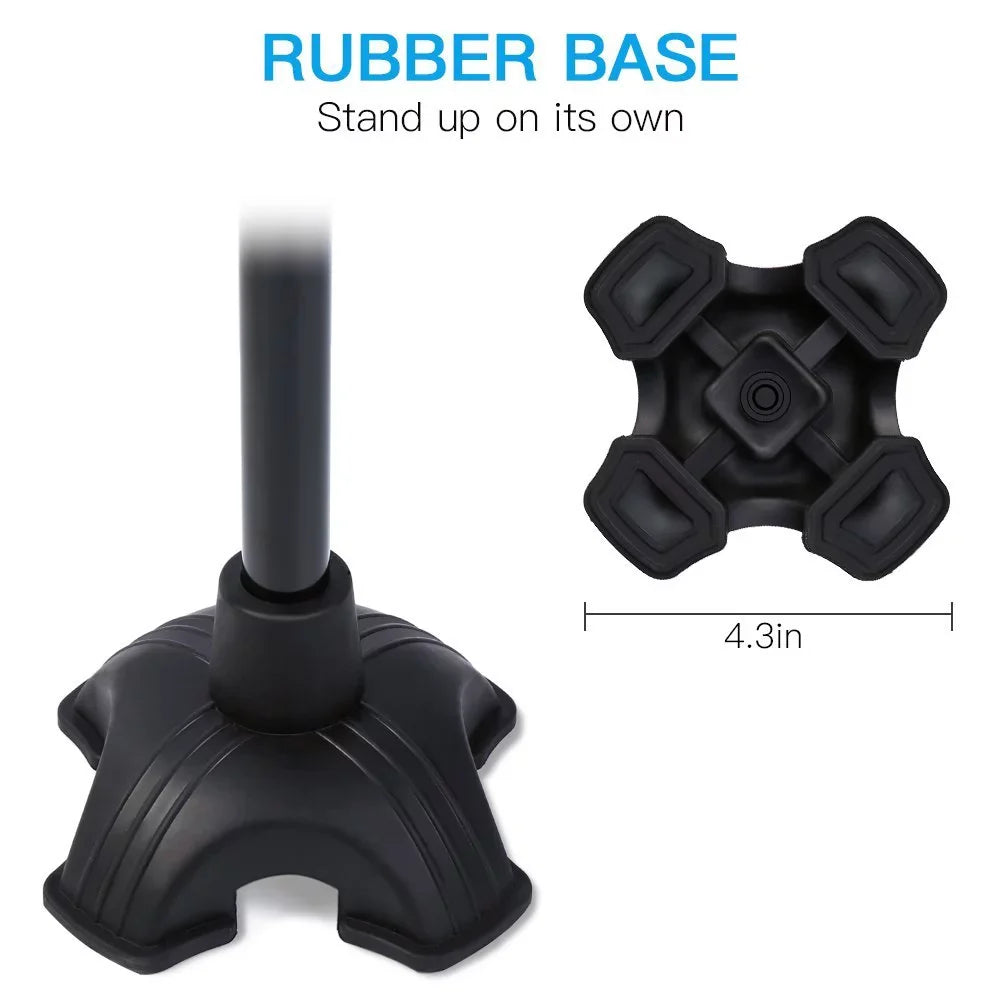 and Adjustable Stick Cane Light,Cushion Collapsible Handle Hiking Folding LED Travel Walking Women with for Folding Men