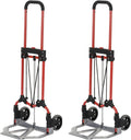 Hand 160Lb Handle, Luggage Truck MCI Cart Pack) (2 Folding Silver/Black Personal W/Telescoping Steel Capacity